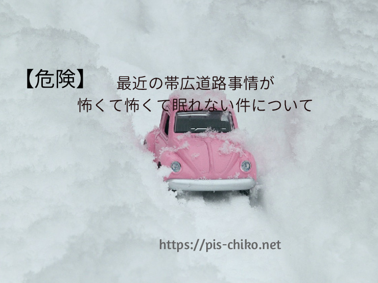 危険 最近の帯広道路事情が怖くて怖くて眠れない件について